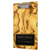 Luxe 2 in 1 Elegant Gold Marble Visitekaartje & Klembord (Links)