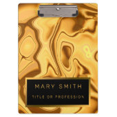 Luxe 2 in 1 Elegant Gold Marble Visitekaartje & Klembord (Voorkant)