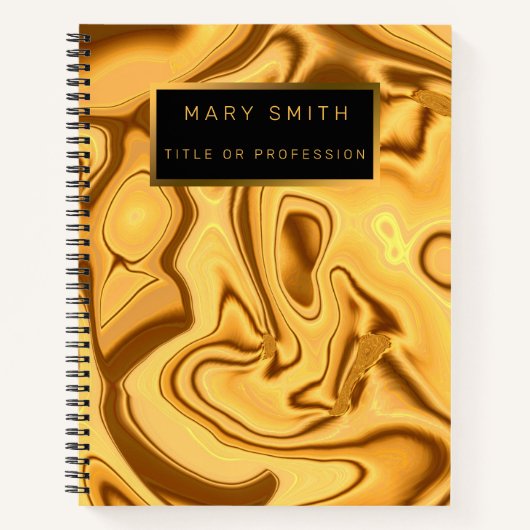 Luxe 2 in 1 Elegant Gold Marble Visitekaartje & Notitieboek (Voorkant)