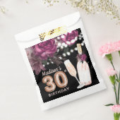 Luxe 30e Verjaardag Gepersonaliseerd Roos Wijnguns Bedankzakje (Gezegeld)