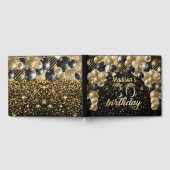 Luxe 30e verjaardag - Gepersonaliseerd zwart goud Gastenboek (Volledig)