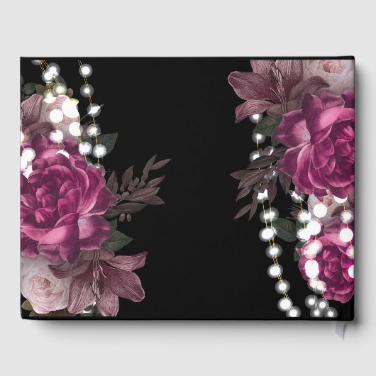 Luxe 30e verjaardag Gepersonaliseerde Roos wijn Gastenboek (Achterkant)