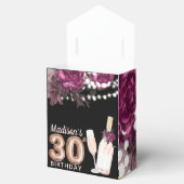 Luxe 30e volwassen Roos Wijn op maat Bedankdoosjes (Geopend)