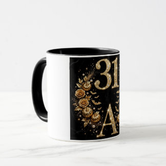 Luxe 31e verjaardag mok letter A goud