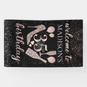 Luxe 35e verjaardag Persoonlijke welkomstteken Spandoek (Horizontaal)