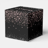 Luxe 35e verjaardag Roze zwarte glitter Hartelijk  Bedankdoosjes (Achterkant)