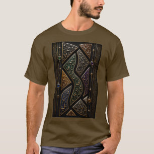 Luxe 3D Arabische Letter Mozaïek Abstract T-shirt