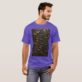 Luxe 3D Arabische letters abstract T-shirt (Voorkant volledig)