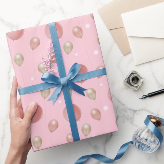 Luxe 3D ballonnen met sprankelende lichten Cadeaupapier (Geschenken)