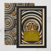 Luxe 3D gelaagde gouden VIP-evenementuitnodiging Kaart (Voorkant / Achterkant)