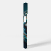 Luxe 3D Geode Gesneden Agaat Teal en Goud Druzy C Case-Mate iPhone Case (Achterkant / Rechts)