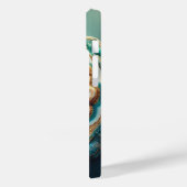 Luxe 3D Geode Gesneden Agaat Teal en Goud Druzy C Case-Mate iPhone Case (Achterkant / Links)