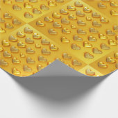 Luxe 3D Gold Hearts Wrapping Paper Roll Cadeaupapier (Hoek)