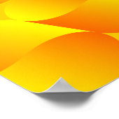 Luxe 3D goud schubpatroon optische illusie Poster (Hoek)
