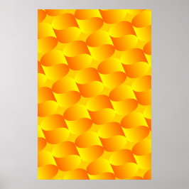 Luxe 3D goud schubpatroon optische illusie Poster
