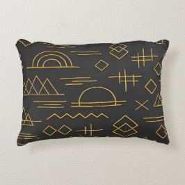 Luxe 3D gouden geëmbosseerd geometrisch patroon  Accent Kussen