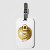 Luxe 3D Gouden VIP-embleem Bagagelabel (Voorkant (verticaal))