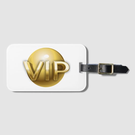 Luxe 3D Gouden VIP-embleem Bagagelabel (Voorkant (horizontaal))