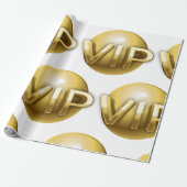 Luxe 3D Gouden VIP-embleem Cadeaupapier (Uitgerold)