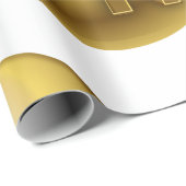 Luxe 3D Gouden VIP-embleem Cadeaupapier (Rol Hoek)