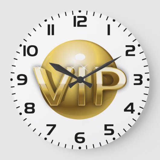 Luxe 3D Gouden VIP-embleem Grote Klok (Voorkant)