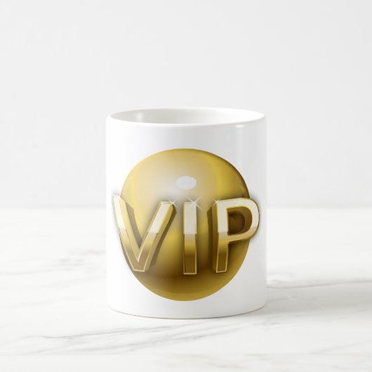 Luxe 3D Gouden VIP-embleem Koffiemok (Center)
