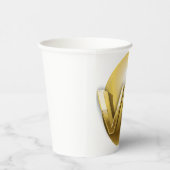 Luxe 3D Gouden VIP-embleem Papieren Bekers (Rechts)