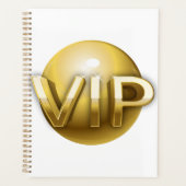 Luxe 3D Gouden VIP-embleem Planner (Voorkant)