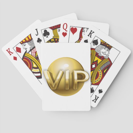 Luxe 3D Gouden VIP-embleem Pokerkaarten (Achterkant)