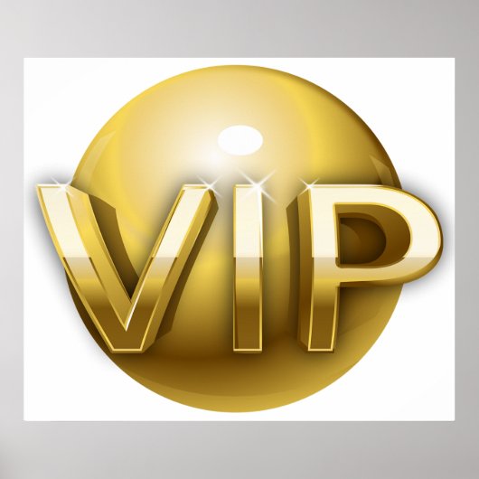 Luxe 3D Gouden VIP-embleem Poster (Voorkant)