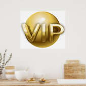 Luxe 3D Gouden VIP-embleem Poster (Keuken)