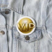 Luxe 3D Gouden VIP-embleem Ronde Button 7,6 Cm (In situ)