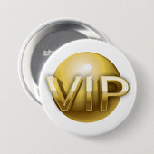 Luxe 3D Gouden VIP-embleem Ronde Button 7,6 Cm (Voorkant /achterkant)