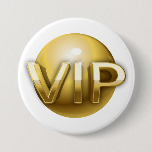 Luxe 3D Gouden VIP-embleem Ronde Button 7,6 Cm