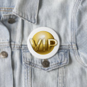 Luxe 3D Gouden VIP-embleem Ronde Button 7,6 Cm (In situ)