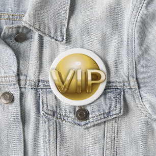 Luxe 3D Gouden VIP-embleem Ronde Button 7,6 Cm