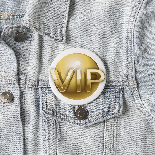 Luxe 3D Gouden VIP-embleem Ronde Button 7,6 Cm