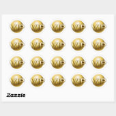 Luxe 3D Gouden VIP-embleem Ronde Sticker (Vel)