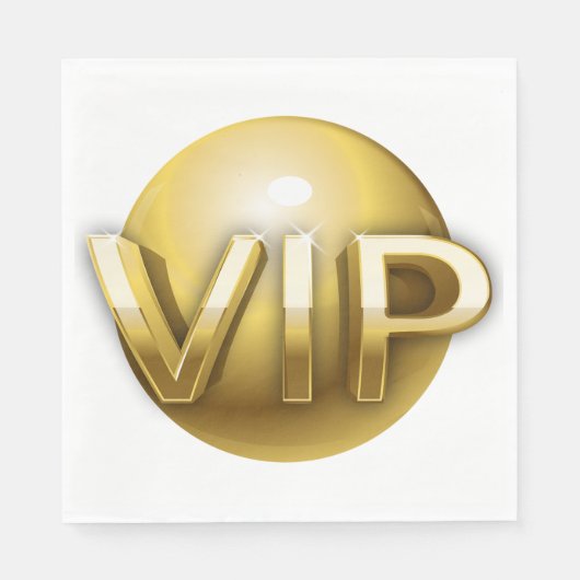 Luxe 3D Gouden VIP-embleem Servet (Voorkant)