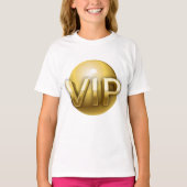 Luxe 3D Gouden VIP-embleem T-shirt (Voorkant)