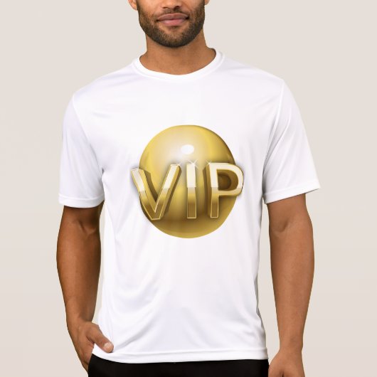 Luxe 3D Gouden VIP-embleem T-shirt (Voorkant)