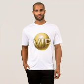 Luxe 3D Gouden VIP-embleem T-shirt (Voorkant volledig)