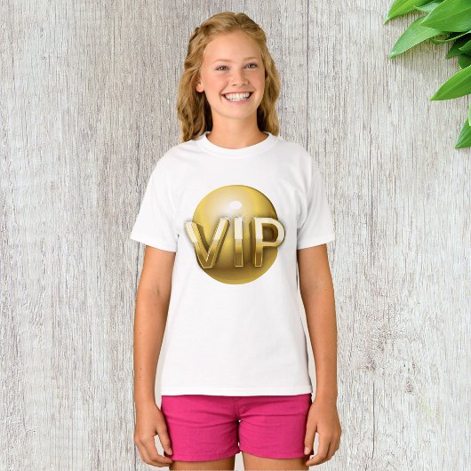 Luxe 3D Gouden VIP-embleem T-shirt