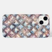 Luxe 3D Kristal Diamant en Roze Goud Glanzend Case-Mate iPhone Case (Achterkant (horizontaal))