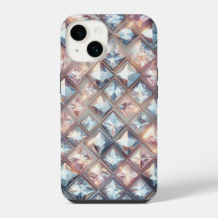 Luxe 3D Kristal Diamant en Roze Goud Glanzend iPhone 14 Hoesje