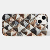 Luxe 3D marmeren geometrische telefoonhoes - Elega Case-Mate iPhone Case (Achterkant (horizontaal))