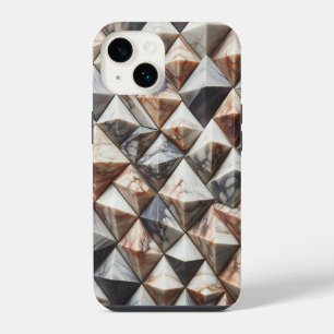 Luxe 3D marmeren geometrische telefoonhoes - Elega iPhone 14 Hoesje