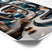 Luxe 3D Oneindige Geometrie Wandkunst Poster (Hoek)
