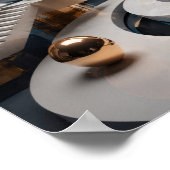 Luxe 3D Oneindige Geometrie Wandkunst Poster (Hoek)
