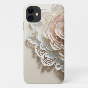 Luxe 3D Papiergesneden Bloemkunst - Elegante Roze Case-Mate iPhone Case